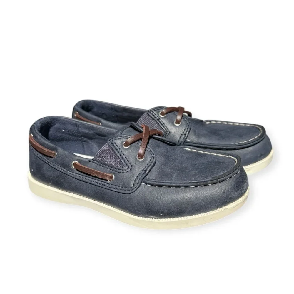 J.CREW‎ Factory Crew Cuts Boys' Boat Shoes Blue Loafers Size 12